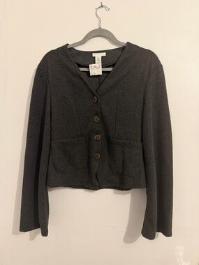 H&M Dark Gray Button-Front Women's Cardigan